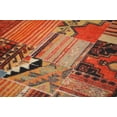 thumbnail image 6 of Custom Size Rug Runner Traditional Vintage Distressed Looks Patchwork Kilim Design Hotel Quality Cut To Size Oriental Canvas Backing Red Runner Rugs, Customize Length by Feet and 26" or 35" Width, 6 of 10