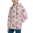 thumbnail image 2 of Fotbe Strawberry Cake Pattern Youth Pullover Hooded Sweatshirt, Boys Hoodie, Kangaroo Pocket Hoodie for Kids Girls -X-Large, 2 of 6