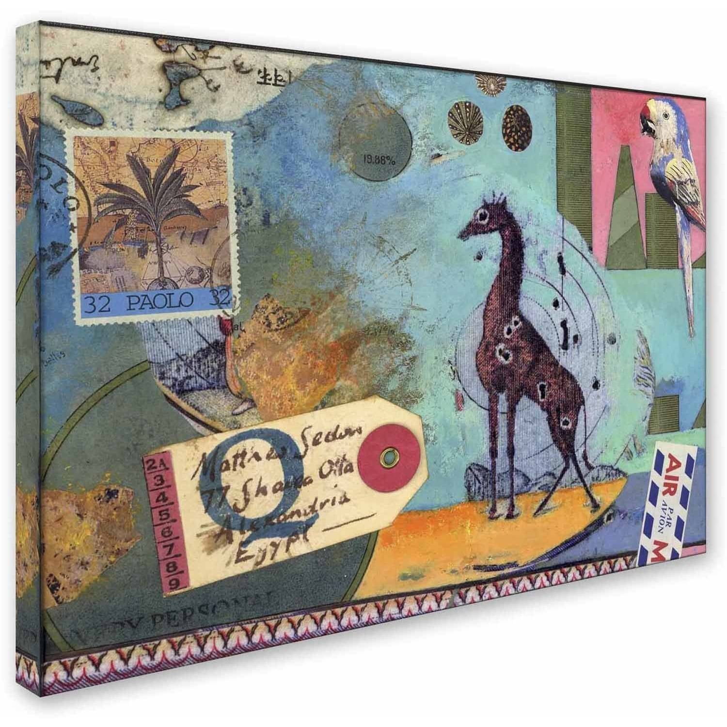 Trademark Fine Art 'Giraffe' Canvas Art by Nick Bantock