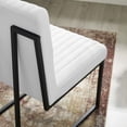 thumbnail image 5 of Tufted Side Dining Chair, Fabric, Metal Steel, White, Modern Contemporary Urban Design, Kitchen Room Cafe Bistro Restaurant Hospitality, 5 of 8