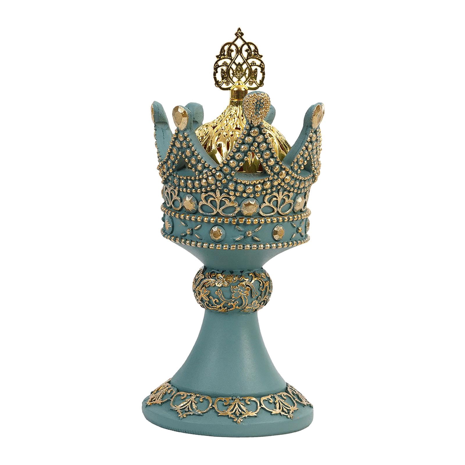 WLPZXP Incense Holder for Cones with Cover Antique Gift Fashion Tabletop Decoration for blue