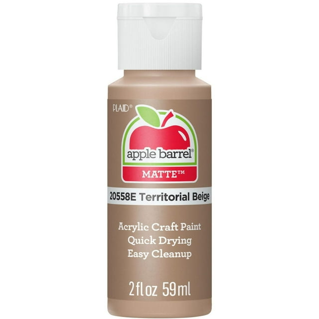 Peinture acrylique mate Apple Barrel Colors, 2 fl oz (59 mL), Beige territorial