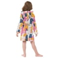thumbnail image 7 of FORMRS Niños Bathrobe Unisex Hooded Robe Soft Plush Pajamas Sleepwear, Size 10-12T, Art Geometric, 7 of 7