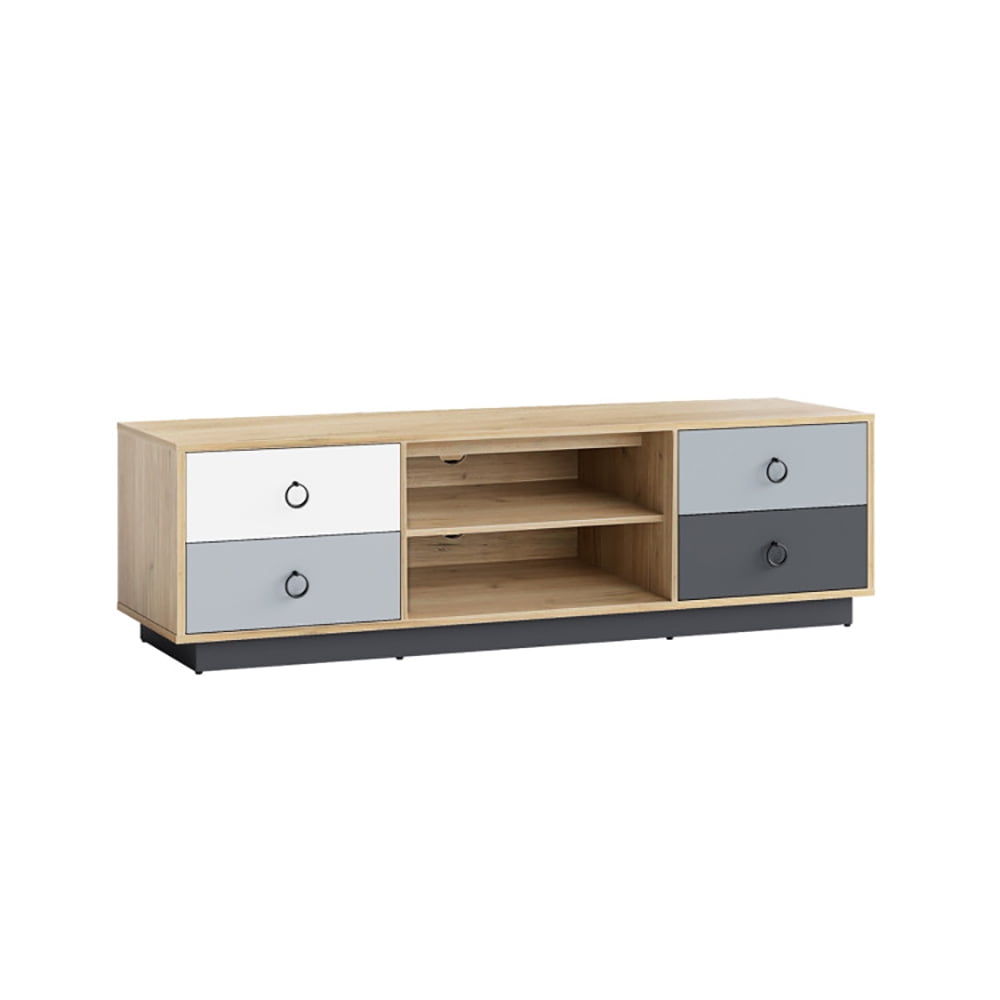 Finihen TV Stand, TV Cabinet, Modern 55 Inch TV Stand with 2 Storage Cabinets for TVs up to 60 Inch, Media Entertainment Center with Storage, for Living Room, Bedroom, Brown