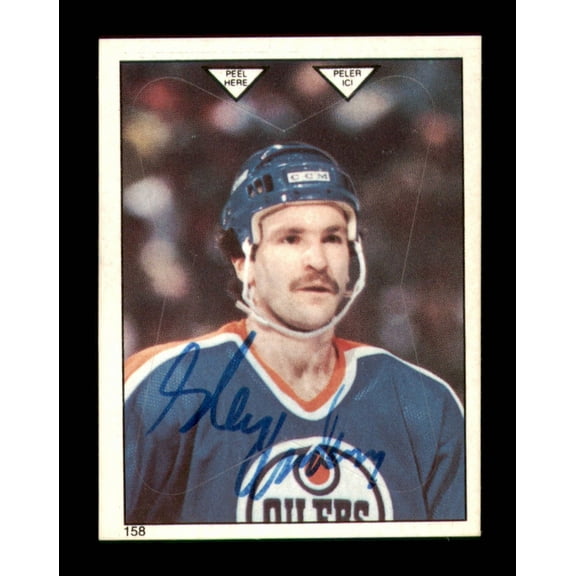Glenn Anderson Autographed 1983-84 O-Pee-Chee Stickers Card #158 Edmonton Oilers SKU #251517