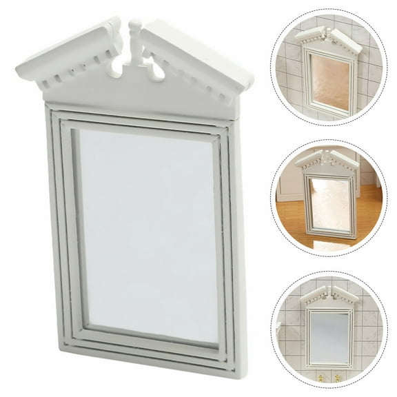 Niceauty Cute Compact Mirror Mini Retro Style Mirror Plastic 1Set Washroom Decor