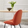 thumbnail image 7 of Modway Scoop 17.5" Velvet Dining Chairs in Orange/Black (Set of 2), 7 of 7