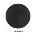thumbnail image 4 of Tuvgenk Woven Table Mat Easy Clean Cotton 13 Inch for Coffee Office Table Placemat Waterproof Black Stain Resistant for Outdoor Party Decor Round, 4 of 5