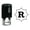 Black, variant on Printtoo Octagon Celtic Swirl Frame Alphabet R Monogram Self Inking Rubber Stamp Office Stationary
