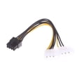 thumbnail image 3 of Dual Molex 4-Pin Male to 8-Pin Male PCI for Express Power Converter Cable for Video Card Pci-e ATX PSU Power Supply Cabl, 3 of 8