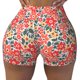 thumbnail image 2 of Fotbe Small Coral Red Flowers Shorts Sin Costuras – Shorts Deportivos de Cintura Alta para Mujer, Elásticos para Gimnasio, Yoga, Running o Ciclismo-Medium, 2 of 8