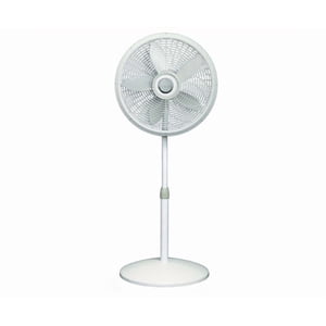 Lasko Pedestal Fan, 3-Speed, 54.5" Oscillating, White
