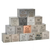 Elements Square Set 10Mm Density Square (Ti Ni Al C Cu Fe Pb Sn W Mo Bi Zr NbSn Mg Sb Co CrPeriodic Table Series Tion)
