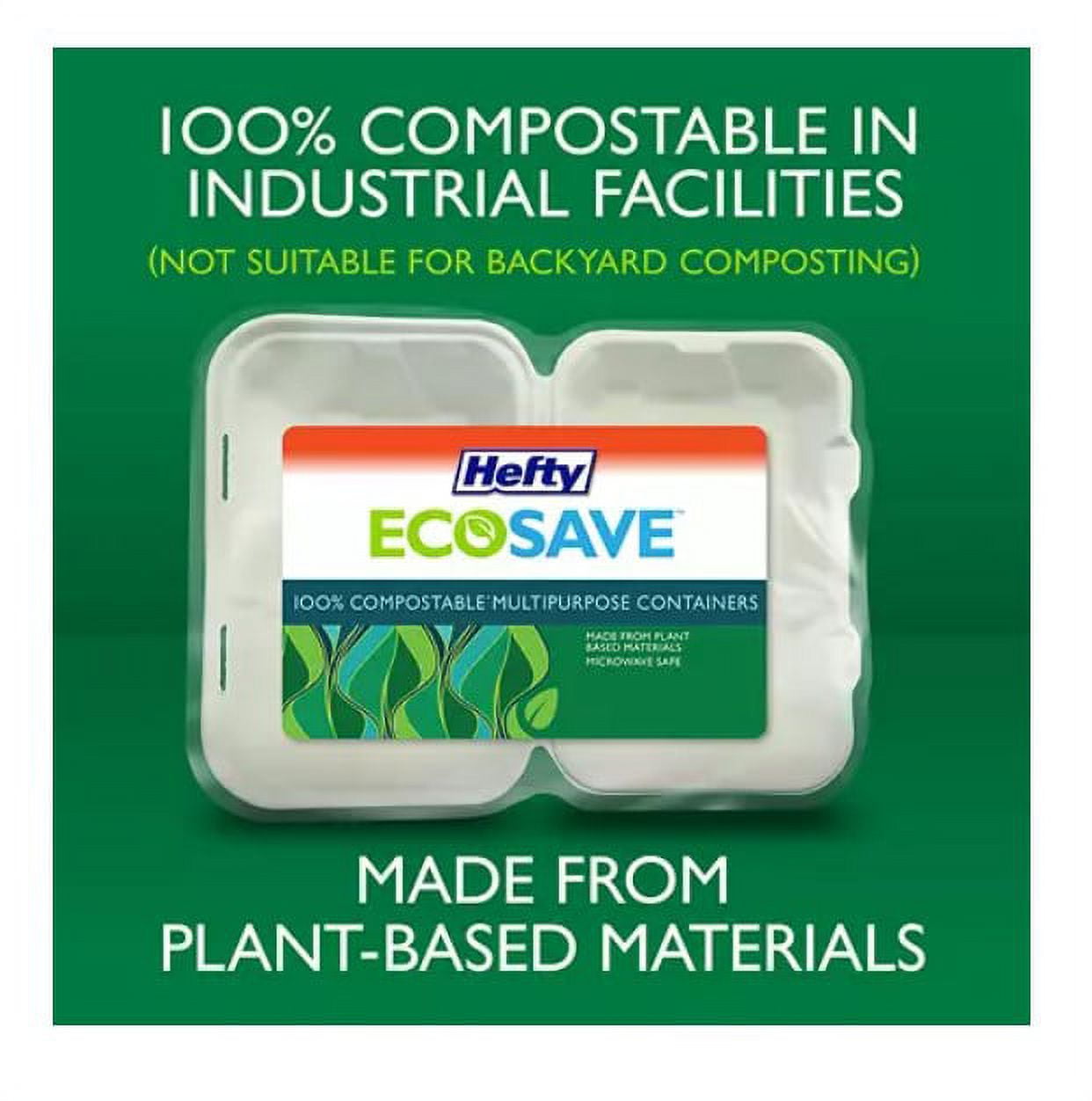 Earth's Natural Alternative 100% Compostable Disposable Food Containers  with Lids (9 in. x 6 in. , 250 pack) ECOB029pk250 - The Home Depot