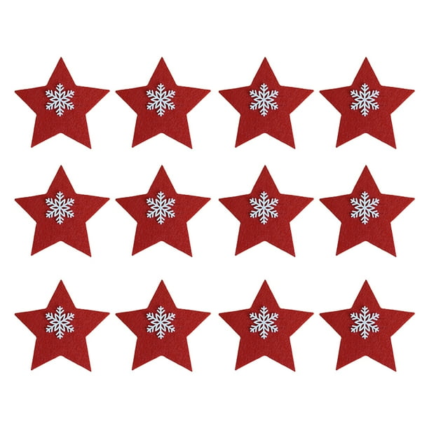 Batería de Cocina 12 bolsas de cubiertos de estilo navideño multiusos para decoración (pentagrama rojo) Tmvgtek Libre de BPA
