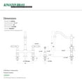 thumbnail image 3 of Kingston Brass KS1272WLLBS 8" Centerset Kitchen Faucet with Brass Sprayer, PB, 3 of 3