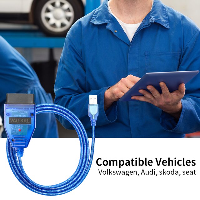 Cable Usb Obd2 Para VAG 409 KKL Cable de diagnóstico de coche LM339 Detector de fallos de coche Chip CH340T para VW