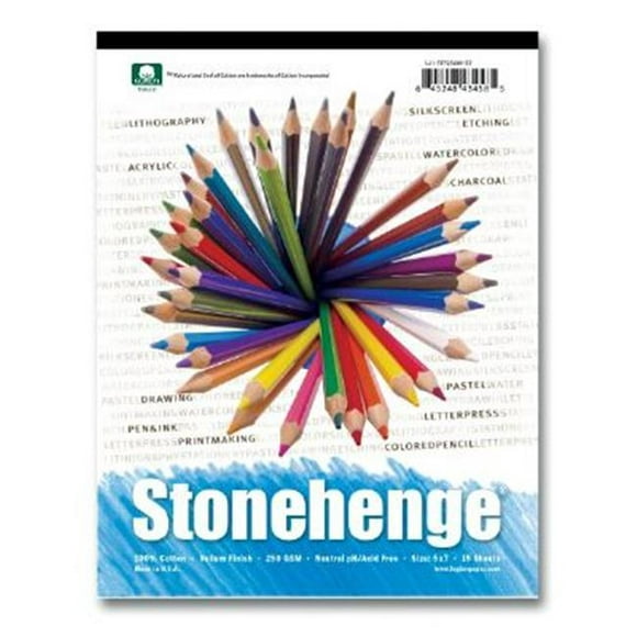 Stonehenge L21-STP250WH57 5&apos; &apos; x 7&apos; &apos; Tapis de Papier Artiste Polyvalent Blanc