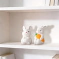 thumbnail image 4 of Easter Bunny Figurine, Resin Wildflower Bunny Decorations for Home Indoor, Spring Rabbit Small Statue Living Room Table Centerpieces Mantel Tiered Tray Shelf Office Desk Top Decor, 4 of 7