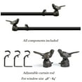 thumbnail image 4 of MERIVILLE 1" Single Curtain Rod Set, Adjustable 48-84 Inches, Bird Finials, Oil-Rubbed Bronze, 4 of 5