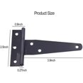 thumbnail image 2 of Inch Heavy Duty T-Strap Shed Door Hinges - 6 Pack Black Rustproof T-Hinges, 2 of 5