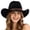 Black, variant on Farmer Hat Statement Hat With Design For Travel And Sun Classic Cowboy Style Headwear, One Size