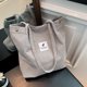 thumbnail image 4 of Bolso de mano de pana para mujer, bolso de pana para mujer, bolso de hombro reutilizable para compras, oficina, escuela, viajes, 4 of 5