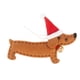 thumbnail image 2 of 2x colgantes navideños Dachshund perro en forma de decoración navideña muñeca manualidades Café y blanco Fernando Colgante, 2 of 8