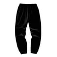 thumbnail image 5 of Men's Winter 2-Piece Casual Set, Colorblock Hooded Sweatshirt and Sweatpants, Sportswear Lounge Outfit For Everyday Wear and Outdoor,Black,L, 5 of 6