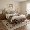 thumbnail image 2 of GENIMO 5'x7' Area Rug for Living Room, Machine Washable Non Slip Low Pile Rug for Bedroom Dining Room, Decorative Animal Print, Dusty Beige, 2 of 6