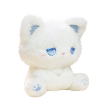 Plush Stuffed Animal Soft Toy Bear Shaped Doll with Embroidered Details for Collectible and Decorative Use for Home or Office