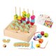 thumbnail image 5 of Juguete de secuenciación de cuentas de madera Montessori, juego de bloques de construcción apiladores de formas a juego, cuentas de encaje creativas, 5 of 9