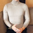 thumbnail image 1 of Pull Col Roulé Automne Hiver Chaud Couleur Unie Pull Homme Slim Pull Tricoté, 1 of 5