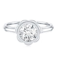 thumbnail image 4 of Rosec Jewels 1 Carat Lab Grown Diamond Flower Engagement Ring for Women - EF-VS Grade Certified - Gift for special occasions, 18K White Gold, US 8.50, 4 of 8