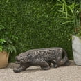 thumbnail image 2 of GDF Studio Nolene Outdoor Cast Stone Leopard Bench, Antique Copper, 2 of 5