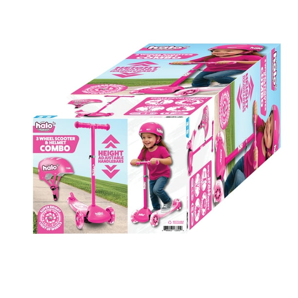 HALOPIKA JR12V20WKW/3EZJRφ35新品 30個セット HALO Rise Above Jr 3 Wheel Scooter & Helmet Pink for Indoors