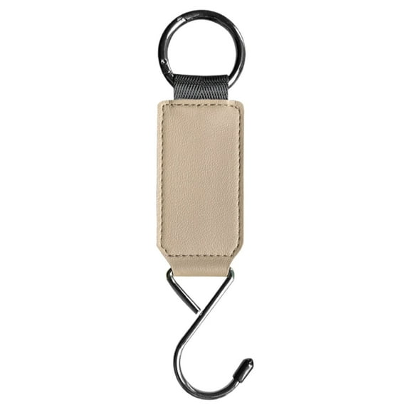 Beige Car Seat Back Hook Leather Hidden Hanger For Purses Bags Groceries Interior Accessories For Four Seater Vehicles Durable Pu Material Easy Installation