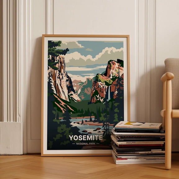 Yosemite National Park Sierra Nevada Wall Art 4, Unframed Paper Poster 8x10in