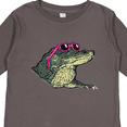 thumbnail image 4 of Inktastic Sunny Gator in Pink Sunglasses Boys or Girls Long Sleeve Toddler T-Shirt, 4 of 5