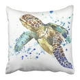 thumbnail image 1 of BSDHOME Animal Sea Turtle Graphics With Splash Watercolor Unusual For Design Wildlife Pillowcase 18x18 inch, 1 of 1