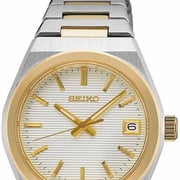 Seiko Diamonds Quartz Silver Dial Two-Tone Ladies Watch SUR582P1