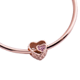 thumbnail image 2 of Charm para Pulsera LuckyLy Dije de Corazón Doble Acero Inoxidable Y Zirconia Cúbica Modelo Talia rosa UNITALLA, 2 of 8