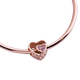 thumbnail image 2 of Charm para Pulsera LuckyLy Dije de Corazón Doble Acero Inoxidable Y Zirconia Cúbica Modelo Talia rosa UNITALLA, 2 of 8