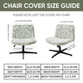 thumbnail image 4 of Lavish Cover Waterproof Elastic Criss Cross Chair Cover, Washable Armless Chair Protector for Home, Office(Army Green, Palm Leaf, No Chair), 4 of 7