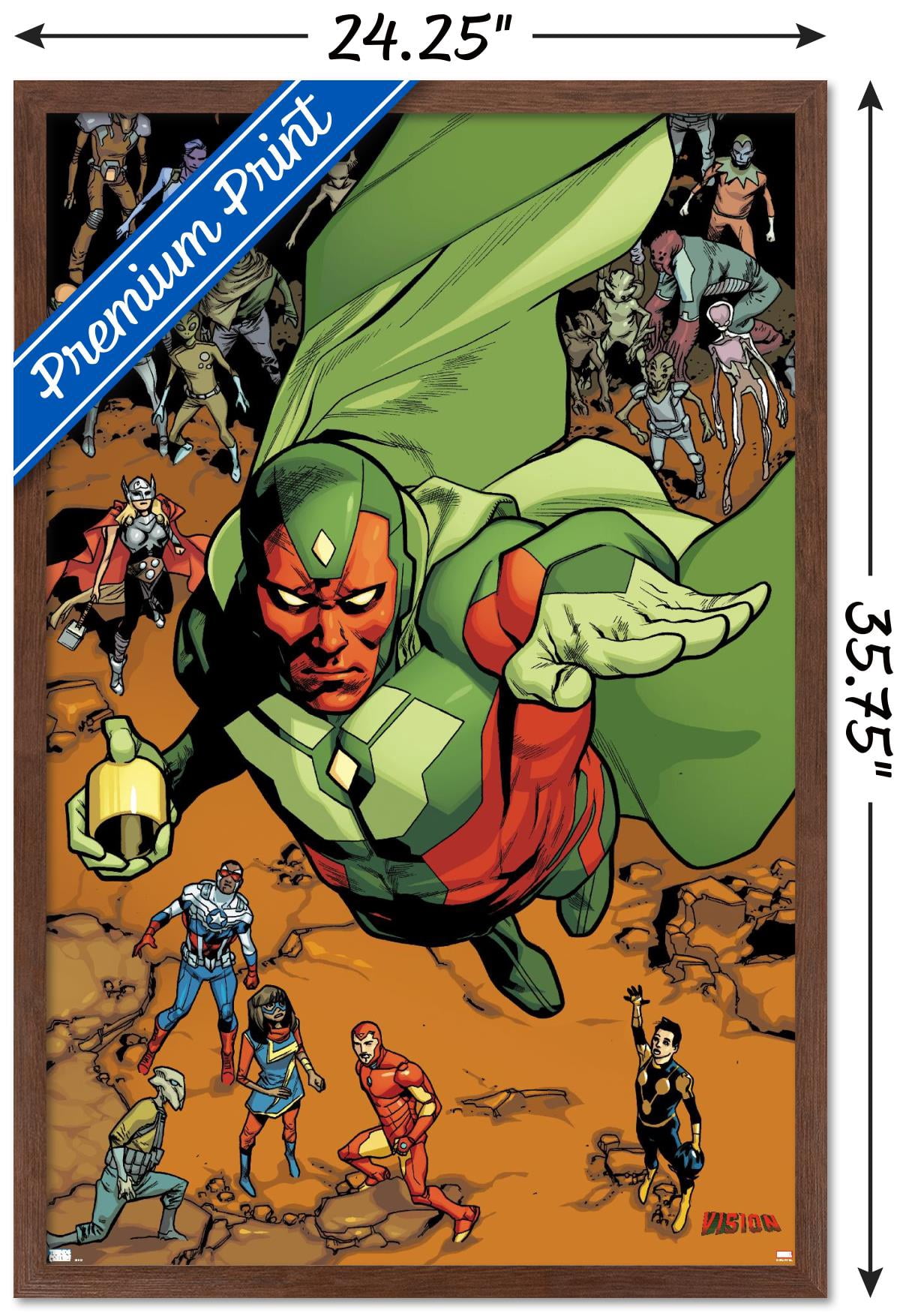 Marvel Comics - Vision - All-New, All-Different Avengers #12 Wall Poster, 22.375" x 34", Framed