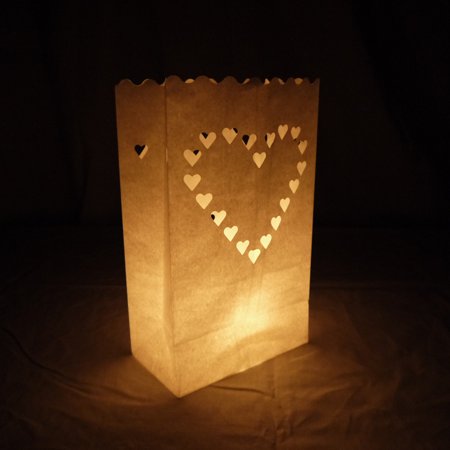 Quasimoon Heart Paper Luminaries Luminary Lantern Bags Path Quasimoon Heart Paper Luminaries Luminary Lantern Bags Path Lighting 10 Pack By Paperlantern