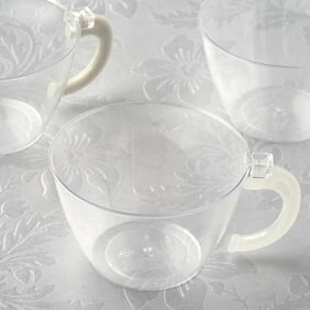 Balsacircle 8 Pcs Disposable Plastic Cups With Trim For Wedding