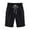 Black, variant on Women's Casual Summer Shorts Linen Drawstring Elastic Waist Knee Length Curling Jersey Bermuda Shorts Plus Size Black XXXXL