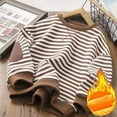 thumbnail image 2 of uikmnh Cute Hoodies Boys Classic Striped Sweatshirt Crew Neck Long Sleeve Pullover Warm Casual Soft Comfortable Kids Top Pullover Hoodies Size:9-10 Years, 2 of 3