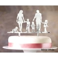 thumbnail image 1 of Personalized Family Cake Topper Custom Silhouette Wedding Cake Topper Cake Decorations Option Available 6-7 Inches Wide, 1 of 1